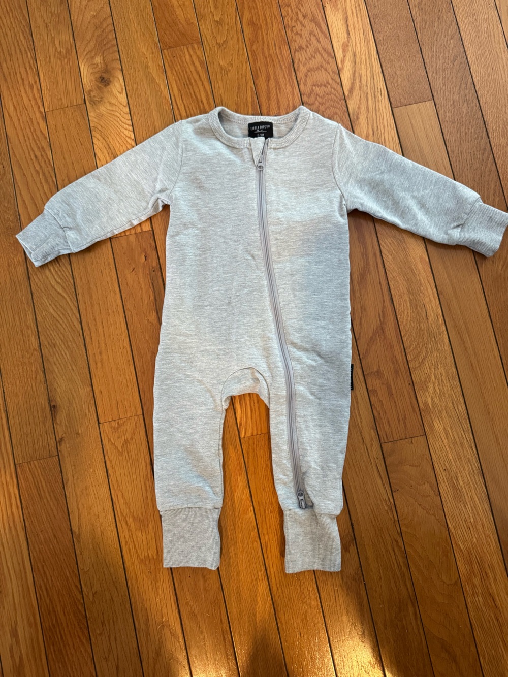 Little Bipsy Heather Grey Zip Front Pajama